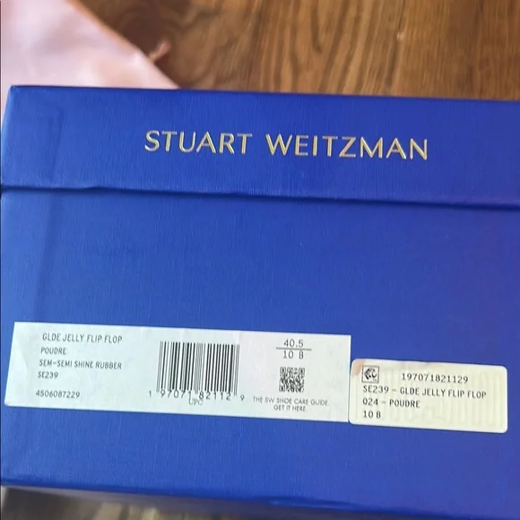 Stuart Weitzman Goldie Embellished Jelly Flip Flop Sandals - Picture 5 of 9